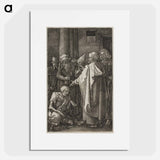 St. Peter and St. John Healing the Cripple - アルブレヒト デューラー Poster.