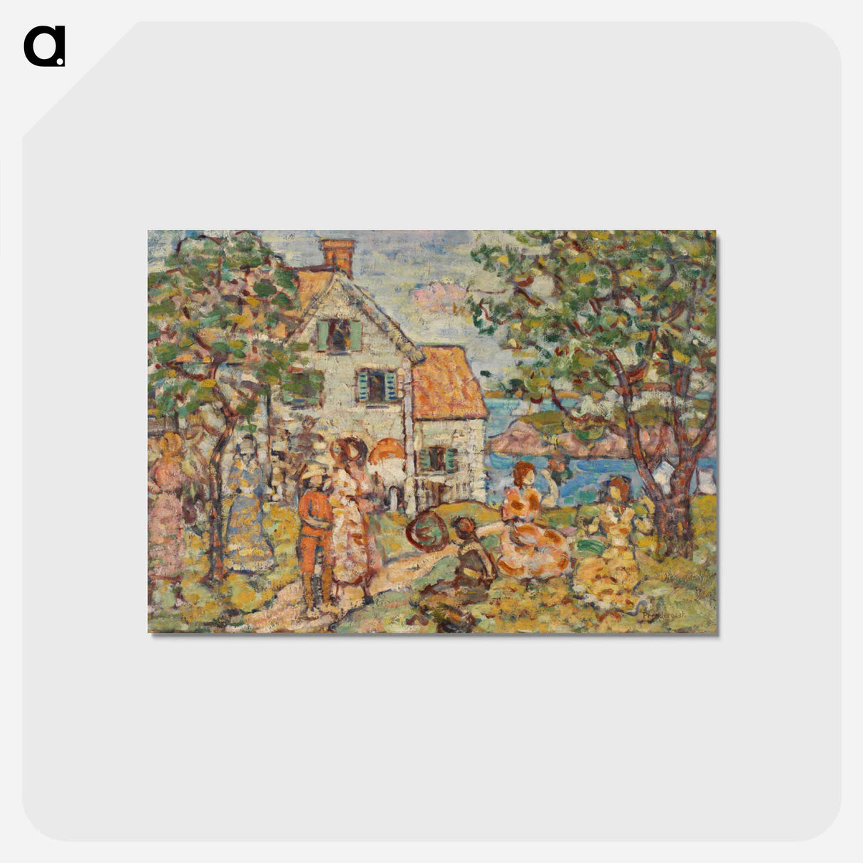 アートポストカード-Beach and Two Houses
 - バーンズ・コレクション Postcard.