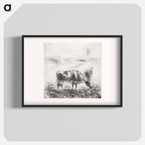 アートポスター-La Vache - カミーユ ピサロ Poster.
