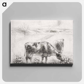 アートパネル-La Vache - カミーユ ピサロ Canvas.