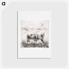 アートポストカード-La Vache - カミーユ ピサロ Postcard.