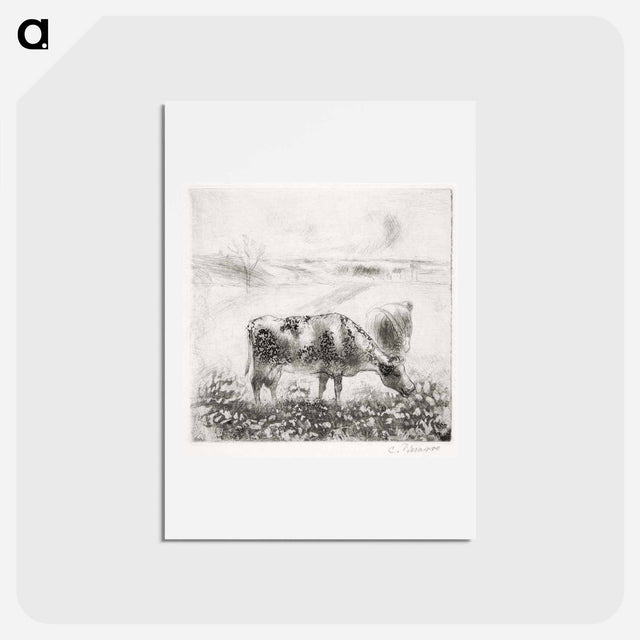 アートポストカード-La Vache - カミーユ ピサロ Postcard.