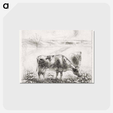 アートポストカード-La Vache - カミーユ ピサロ Postcard.