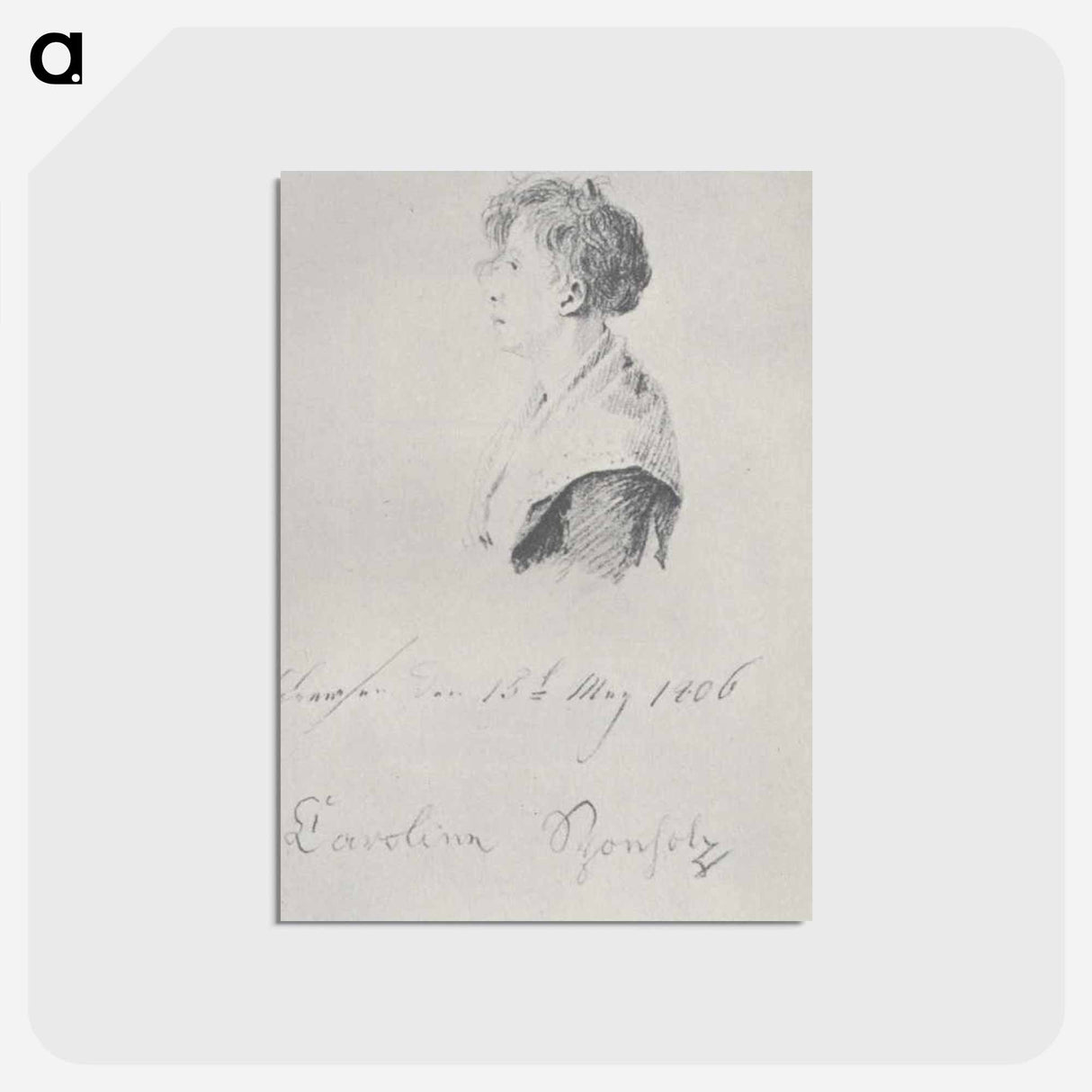 アートポストカード-Caroline Sponholz - カスパー ダーヴィト フリードリヒ Postcard.