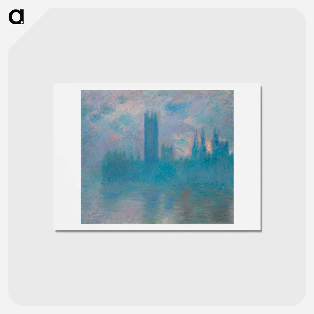 Houses of Parliament - クロード モネ Postcard.