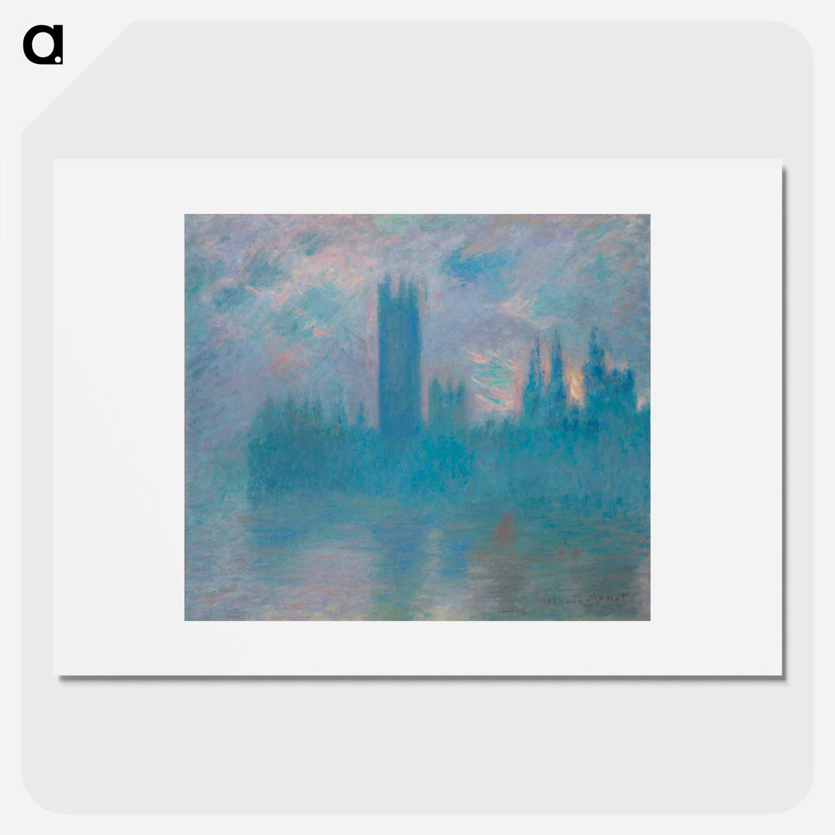 Houses of Parliament - クロード モネ Poster.