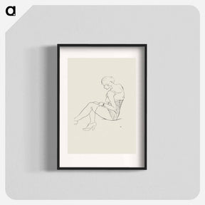 アートポスター-Seated Semi-Nude Woman
 - クリーブランド美術館 Poster.