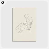 アートポストカード-Seated Semi-Nude Woman
 - クリーブランド美術館 Postcard.