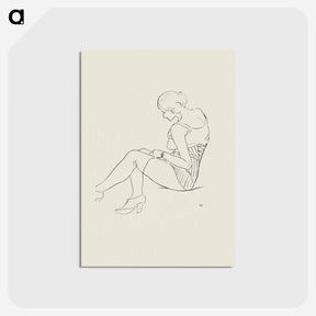 アートポストカード-Seated Semi-Nude Woman
 - クリーブランド美術館 Postcard.