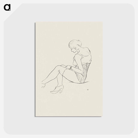 アートポストカード-Seated Semi-Nude Woman
 - クリーブランド美術館 Postcard.