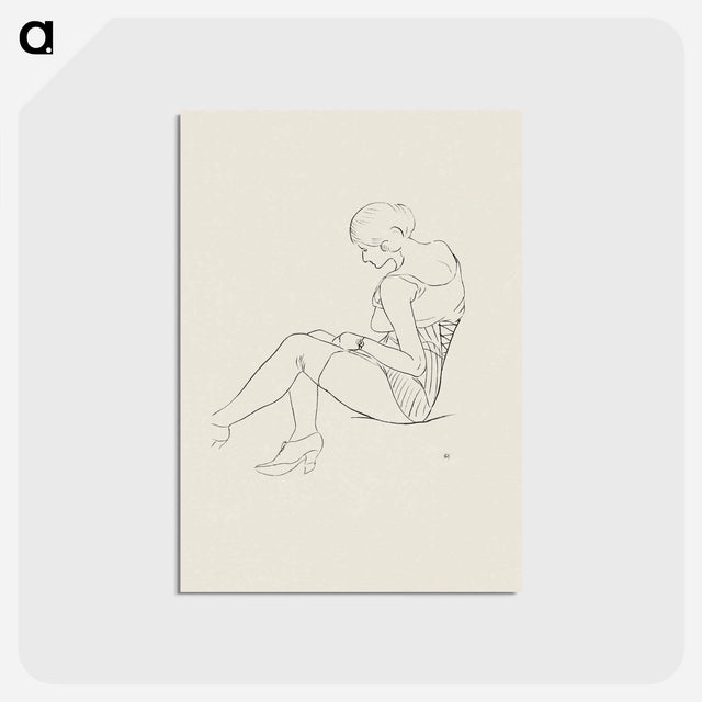 アートポストカード-Seated Semi-Nude Woman
 - クリーブランド美術館 Postcard.