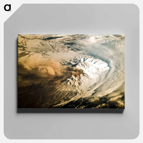 アートパネル-Shiveluch Volcano Plume, Kamchatka
 - 上空からの地球 Canvas.