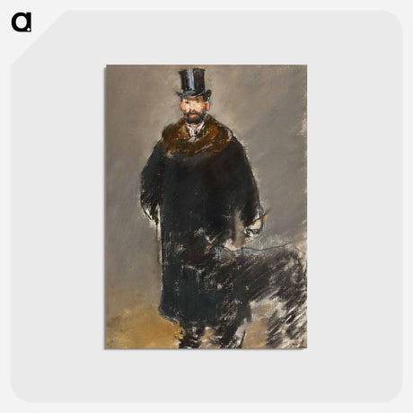 アートポストカード-The Man with the Dog - エドゥアール マネ Postcard.