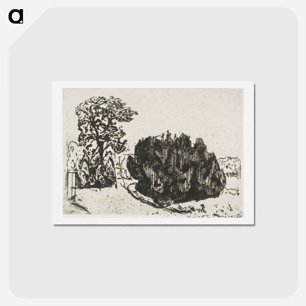 アートポストカード-Evening in the Park - エドヴァルド ムンク Postcard.