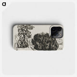 Evening in the Park - Edvard Munch Phone Case.