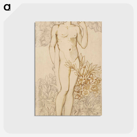 アートポストカード-The Angels of the Hierarchy: Male Nude: Imago Dei - エドワード バーン ジョーンズ Postcard.