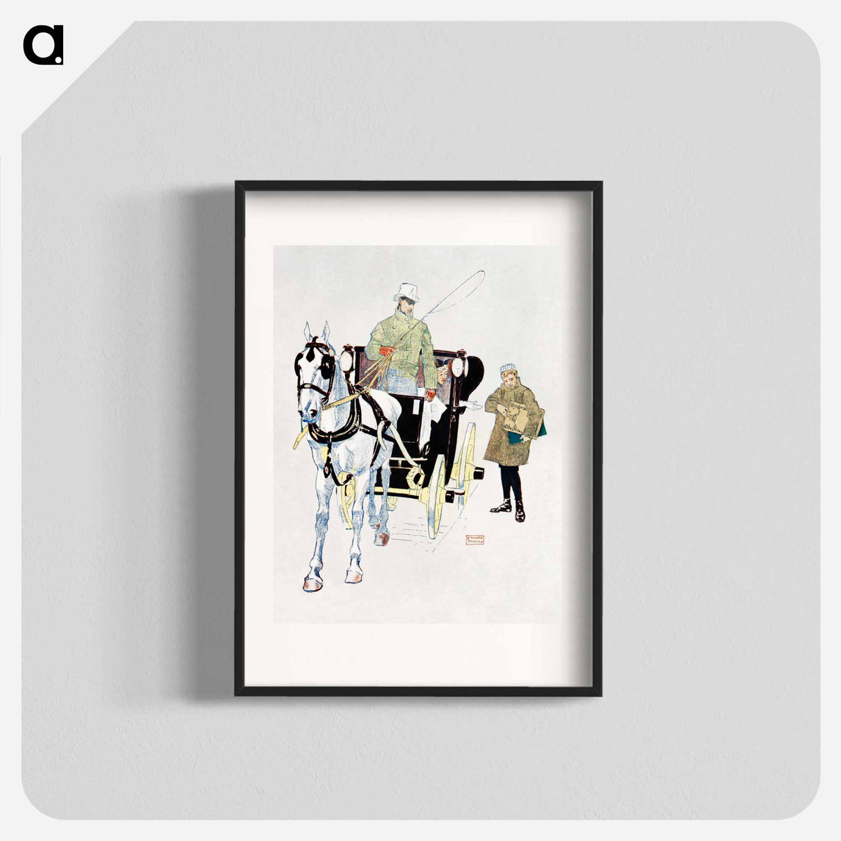 Vintage carriage print in high resolution by Edward Penfield - エドワード ペンフィールド Poster.