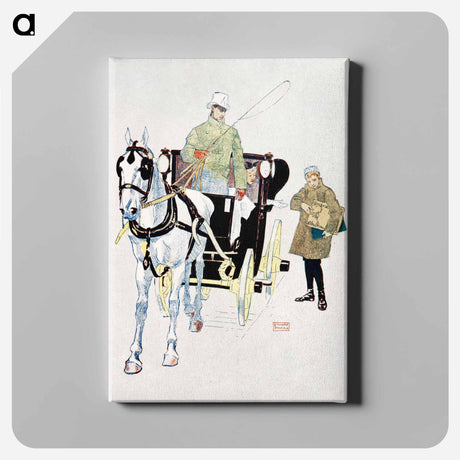 アートパネル-Vintage carriage print in high resolution by Edward Penfield - エドワード ペンフィールド Canvas.