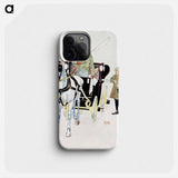 Vintage carriage print in high resolution by Edward Penfield - エドワード ペンフィールド Phone Case.