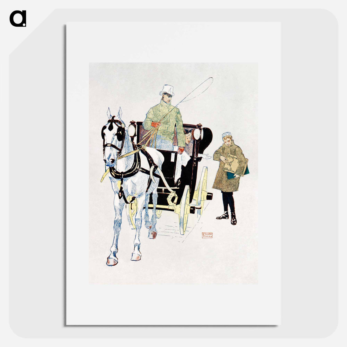 Vintage carriage print in high resolution by Edward Penfield - エドワード ペンフィールド Poster.