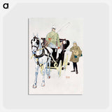 アートポストカード-Vintage carriage print in high resolution by Edward Penfield - エドワード ペンフィールド Postcard.