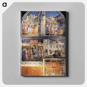 アートパネル-View of east wall of the chapel - フラ アンジェリコ Canvas.