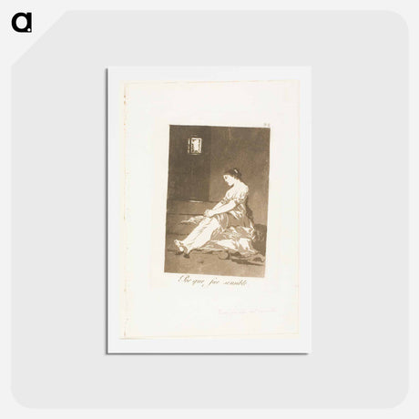 アートポストカード-Because She Was Susceptible - フランシスコ デ ゴヤ Postcard.