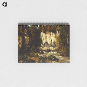 アートメモ帳-River and Cliff - ギュスターヴ クールベ Memo.