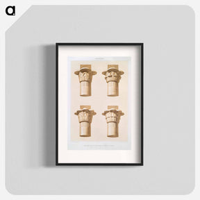 アートポスター-Capitals of the Colonnade of Dromos, in Philae
 - エジプト美術史 Poster.