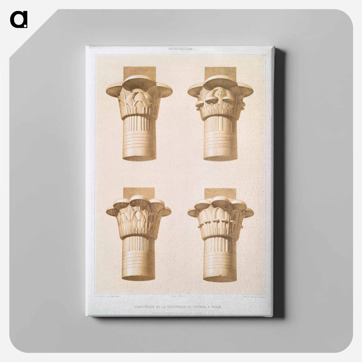 アートパネル-Capitals of the Colonnade of Dromos, in Philae
 - エジプト美術史 Canvas.