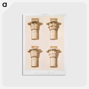 アートポストカード-Capitals of the Colonnade of Dromos, in Philae
 - エジプト美術史 Postcard.