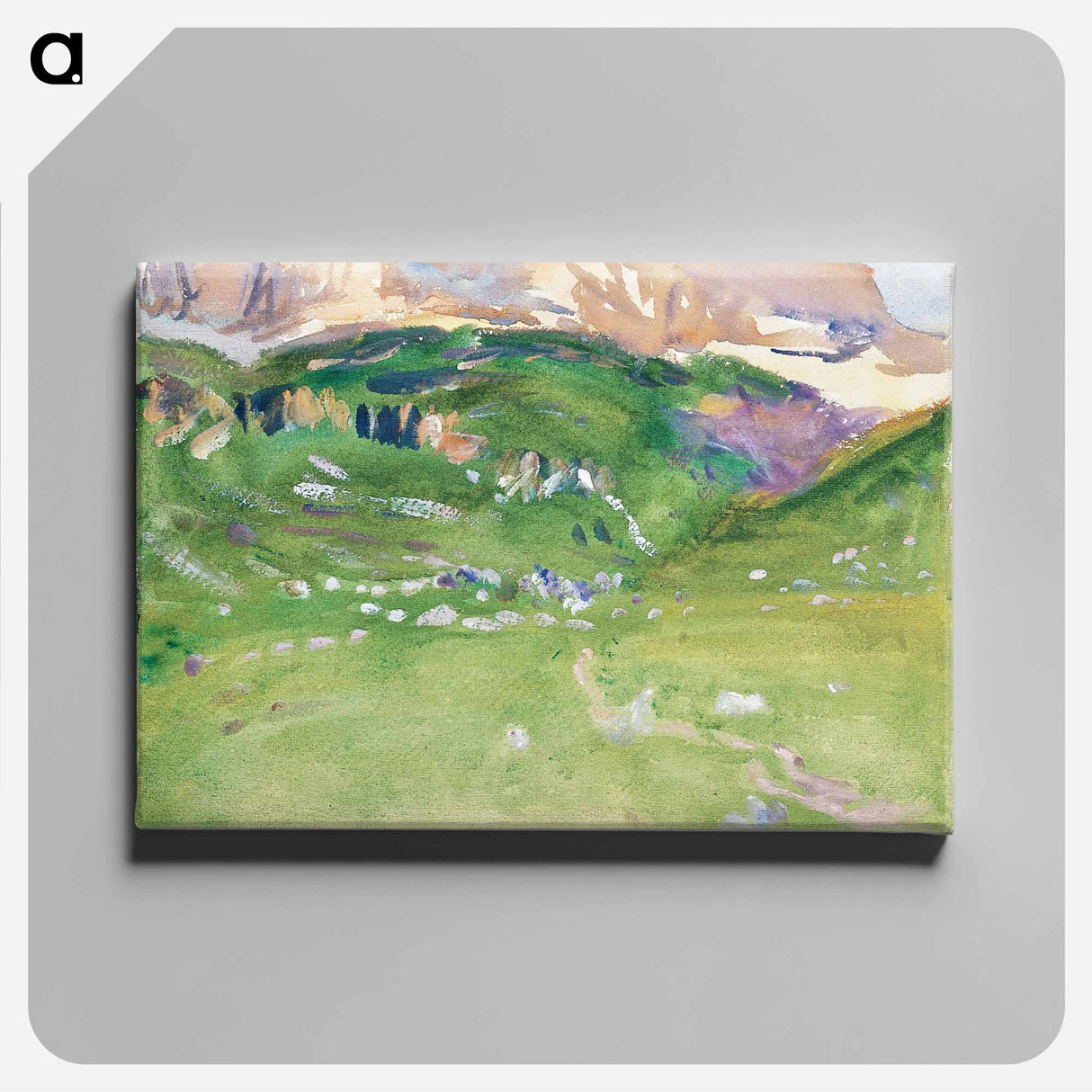 Sellar Alp, Dolomites by John Singer Sargent - John Singer Sargent Canvas.