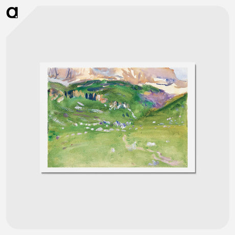 アートポストカード-Sellar Alp, Dolomites by John Singer Sargent - ジョン シンガー サージェント Postcard.