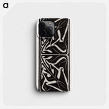 Woodcut ornament - ユリー デ フラーハ Phone Case.