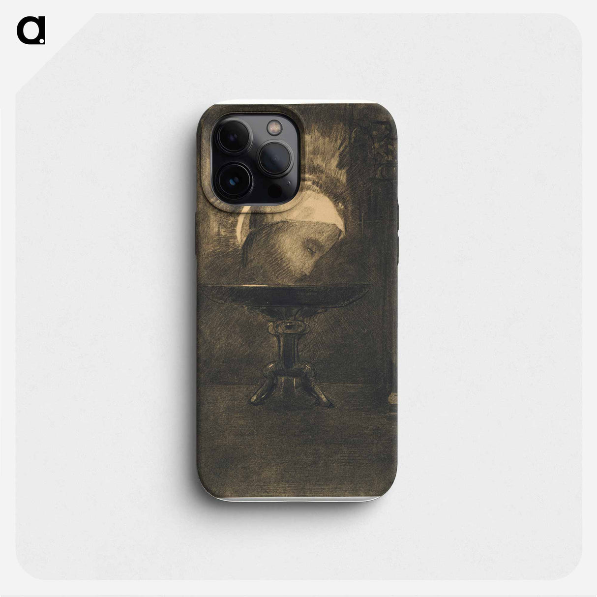 Head Wearing a Phrygian Cap, on a Salver - オディロン ルドン Phone Case.