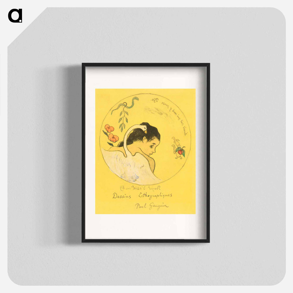 Projet d’assiette (Leda) (Design for a Plate [Leda]) - ポール ゴーギャン Poster.