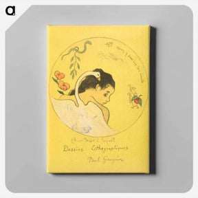 アートパネル-Projet d’assiette (Leda) (Design for a Plate [Leda]) - ポール ゴーギャン Canvas.