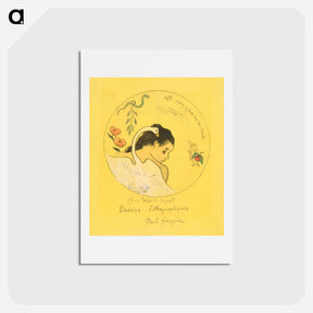アートポストカード-Projet d’assiette (Leda) (Design for a Plate [Leda]) - ポール ゴーギャン Postcard.