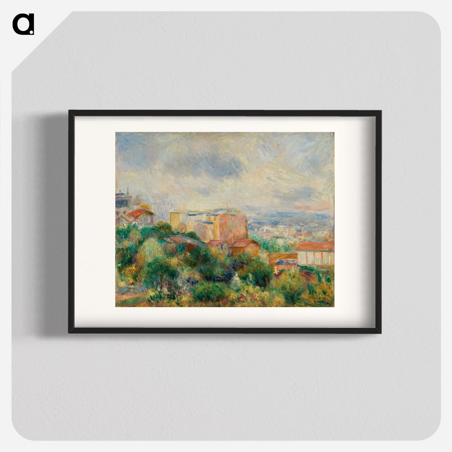 View From Montmartre (Vue de Montmartre) - ピエール オーギュスト ルノワール Poster.