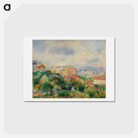 アートポストカード-View From Montmartre - ピエール オーギュスト ルノワール Postcard.