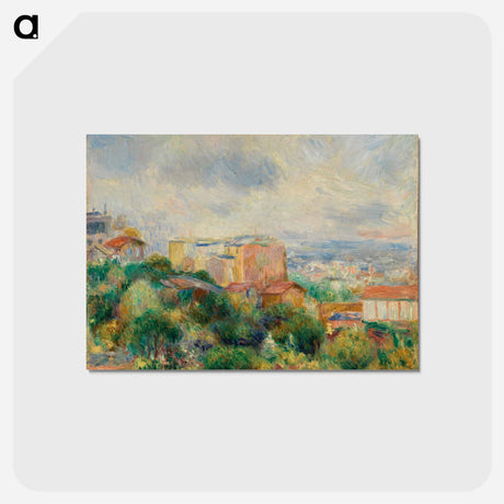 アートポストカード-View From Montmartre - ピエール オーギュスト ルノワール Postcard.