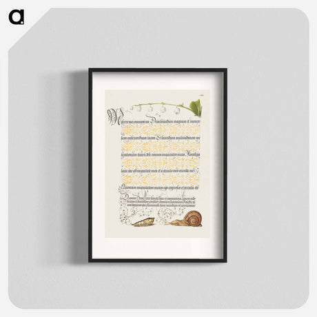 アートポスター-Lily of the Valley, Pupa, and Land Snail from Mira Calligraphiae Monumenta or The Model Book of Calligraphy
 - 書道のお手本 Poster.