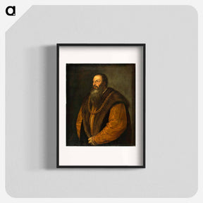 アートポスター-Portrait of Pietro Aretino - ティツィアーノ ヴェチェッリオ Poster.