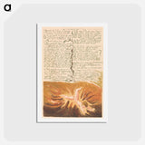 アートポストカード-The First Book of Urizen, Plate 19 - ウィリアム ブレイク Postcard.