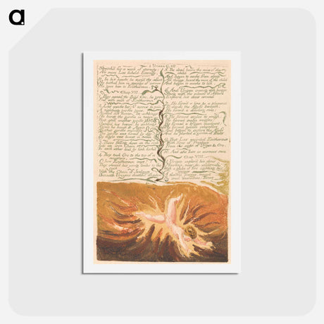 アートポストカード-The First Book of Urizen, Plate 19 - ウィリアム ブレイク Postcard.