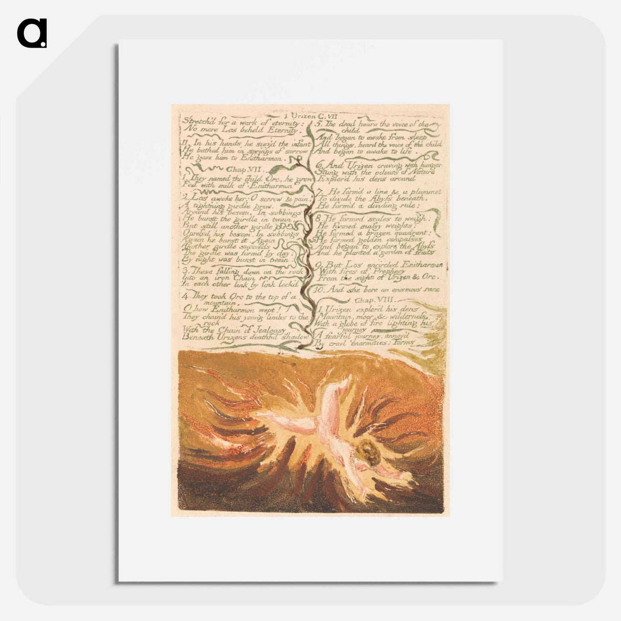 The First Book of Urizen, Plate 19 - William Blake Poster.