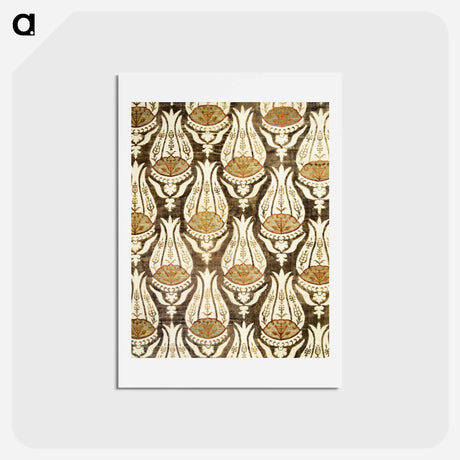 アートポストカード-Furnishing fabric famous pattern - ウィリアム モリス Postcard.