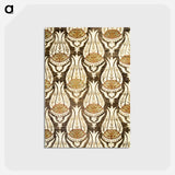 アートポストカード-Furnishing fabric famous pattern - ウィリアム モリス Postcard.