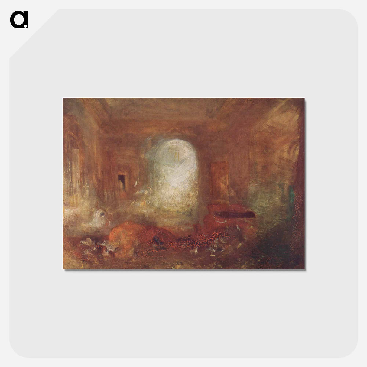 Interior of Petworth House - ウィリアム ターナー Postcard.