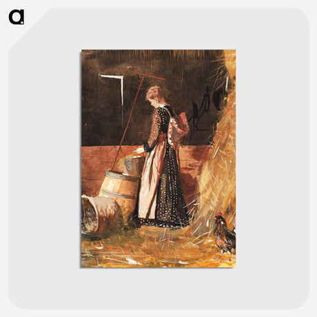 アートポストカード-Fresh Eggs - ウィンスロー ホーマー Postcard.